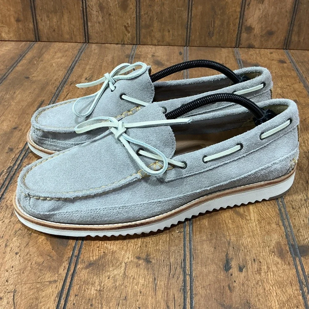 Cole Haan Pinch Rugged Beige Suede Boat Shoes Lace Up Comfort US 10 M C36405